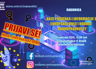 Radionica Baze podataka i informacije o Europskoj uniji i rodnoj ravnopravnosti