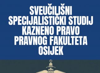 Natječaj za upis na Sveučilišni specijalistički studij Kazneno pravo